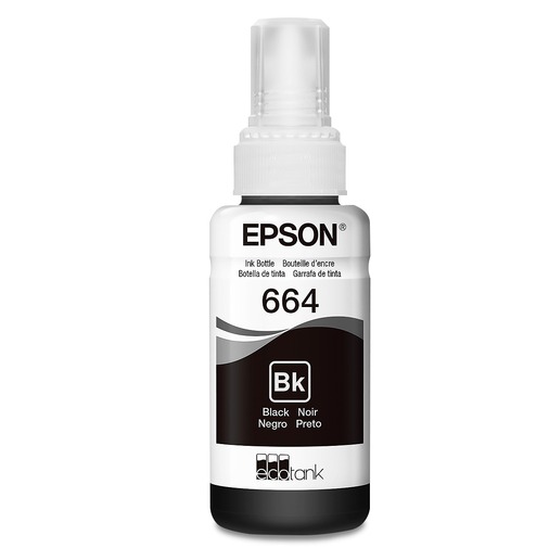EPSON 664 (T664120) NEGRO - BOTELLA DE TINTA NEGRA PARA MODELO EPSON L200 / RENDIMIENTO APROX. 4000 PÁGINAS